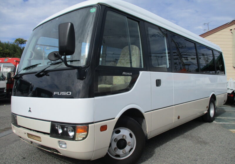 ★在庫車両　平成18年式　三菱/ローザ　29人乗り　マイクロバス　5速MT　オートスイングドア　タイヤサイズ：205/85R16　お問い合わせ番号：0289