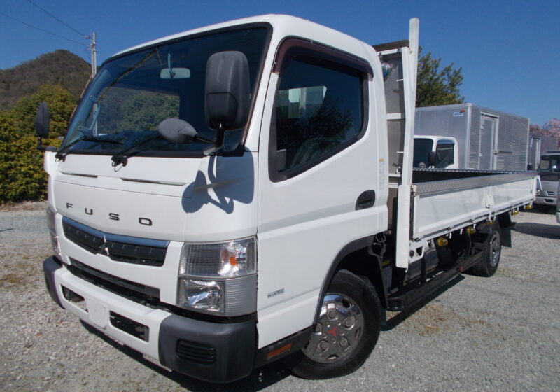 平成28年式　三菱 キャンター　積載2トン 　ワイドロング　全低床 5速MT　荷寸434/208/38　床フック/ETC/アオリ上アルミ縞板カバー/鳥居アルミ縞板/メッキホイール/鳥居フック1箇所/左電格ミラー　★お問い合わせ番号：0530★