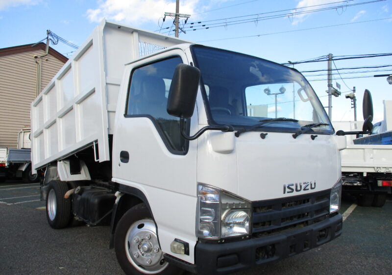 平成23年式　いすゞ　エルフ　積載1.9トン　新明和製！土砂禁ダンプ　5速MT　全低床　荷寸305/159/111　ETC　★お問い合わせ番号：6991★