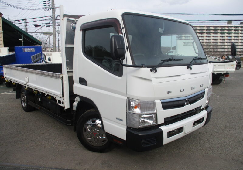 平成28年式　三菱 キャンター　積載2トン 　ワイドロング　全低床 5速MT　荷寸434/208/38　床フック/ETC/アオリ上アルミ縞板カバー/鳥居アルミ縞板/メッキホイール/鳥居フック1箇所/左電格ミラー　★お問い合わせ番号：0530★