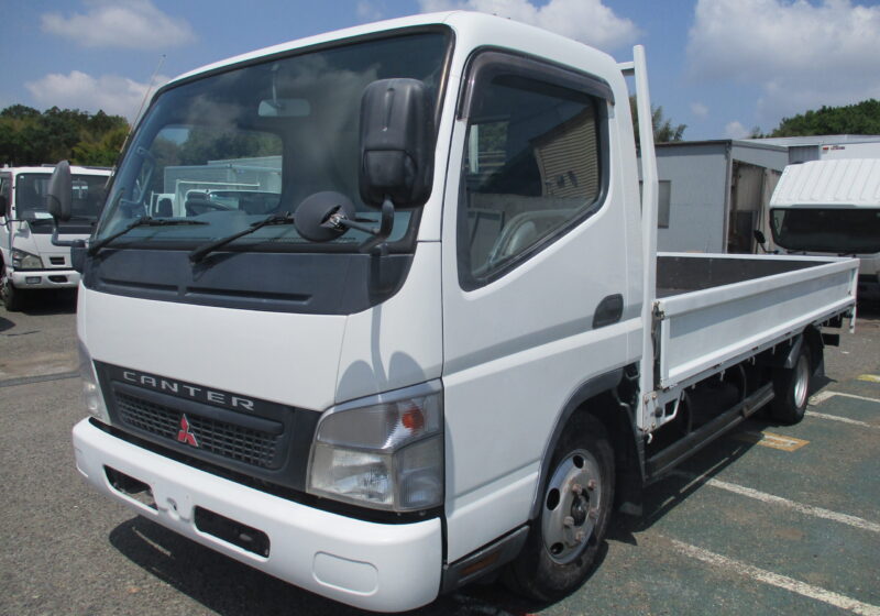 平成18年式 三菱 キャンター 積載2トン ワイドロング 超低床 5速MT 荷寸432/190/37 ETC 床板ステン 国産エンジン 鳥居フック★お問い合わせ番号：0477★