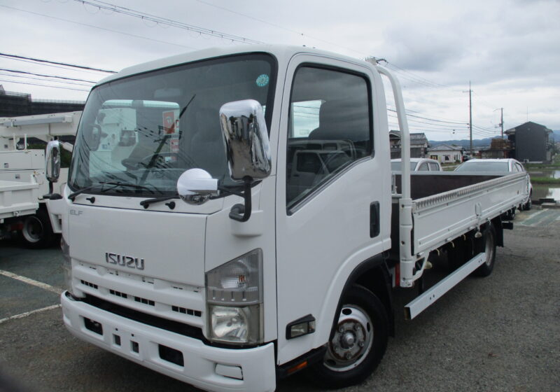 平成19年式　いすゞ　エルフ　積載2トン　ワイドロング　全低床　6速MT　荷寸433-206-38　床鉄板　アオリ上アルミ縞板　ETC　鳥居フック　ナビ ワンセグ　アオリチェーン　アオリ開閉補助装置　★お問い合わせ番号：4101★