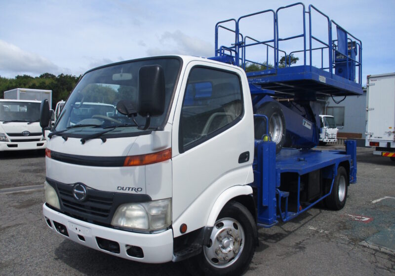平成20年式 日野 デュトロ 作業床12m 高所作業車/スーパーデッキ バケット1000kg 高床 最大作業半径9.8m 5速MT 8ナンバー タダノ製 鉄製バケット アワーメーター6729.8ｈ 坂道発進補助装置☆車検令和9年1月4日迄有り☆★お問い合わせ番号：2641★