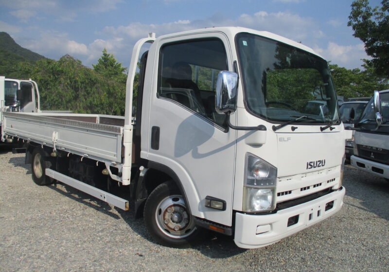 売約済み　平成19年式　いすゞ　エルフ　積載2トン　ワイドロング　全低床　6速MT　荷寸433-206-38　床鉄板　アオリ上アルミ縞板　ETC　鳥居フック ワンセグ　アオリチェーン　アオリ開閉補助装置　★お問い合わせ番号：4101★