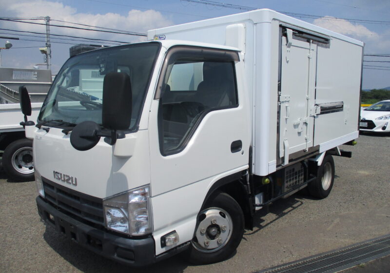 平成25年式 いすゞ エルフ 積載1.5トン 東プレ(株）製/-30度設定/超低温 冷蔵冷凍車 5速MT 全低床 サイドドア 荷寸302-155-130.5(ｃｍ) 荷寸（間口）：304-157-134.5(ｃｍ)★20分で28.5度から8度まで確認済★ ETC リア観音扉 バックカメラ 4JJ1エンジン★お問い合わせ番号：3300★
