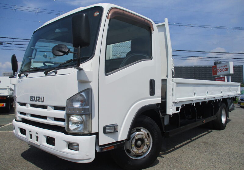 平成26年式　いすゞ エルフ　積載4.55トン　増トン！ワイド超ロング　高床 6速MT　荷寸498/207/37 ロープ穴4対 床鉄板 ETC キーレス 鳥居鉄板 坂道発進補助装置 左電格ミラー アイドリングストップ　☆車検令和9年3月23日迄有り☆★お問い合わせ番号：6065★