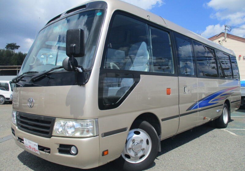 平成26年式 トヨタ コースター 29人乗り マイクロバス 観光仕様 オートスイングドア AT車 冷蔵庫 エアサス バックカメラ テレビ マイク ＥＴＣ ナビ付き！　★お問い合わせ番号2431★
