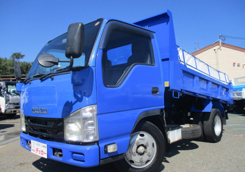 平成27年式 いすゞ エルフ 積載3トン 強化ダンプ　6速MT　全低床 コボレーン　ピン加工1カ所 荷寸304-159-37　ETC 極東製　型式：DD02-31　プロテクター補強　坂道発進補助装置 荷台再塗装済み！ ☆車検：令和9年6月17日迄有り☆　★お問い合わせ番号:6890★
